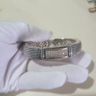 925 sterling and 14k yellow gold bracelet 7" wrist.